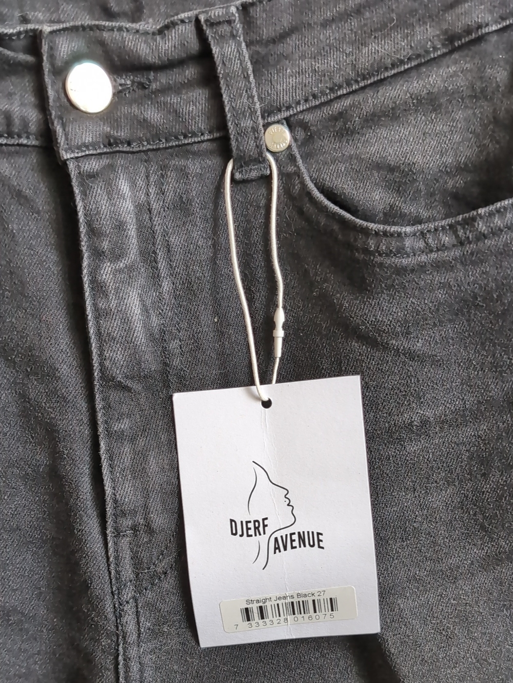 Djerf Avenue Straight Jeans Black Regular 27
